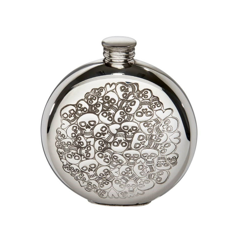 Love Skulls Round Flask
