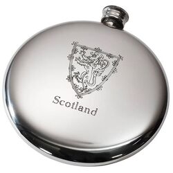Round Lion of Scotland Flask