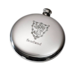 Round Lion of Scotland Flask