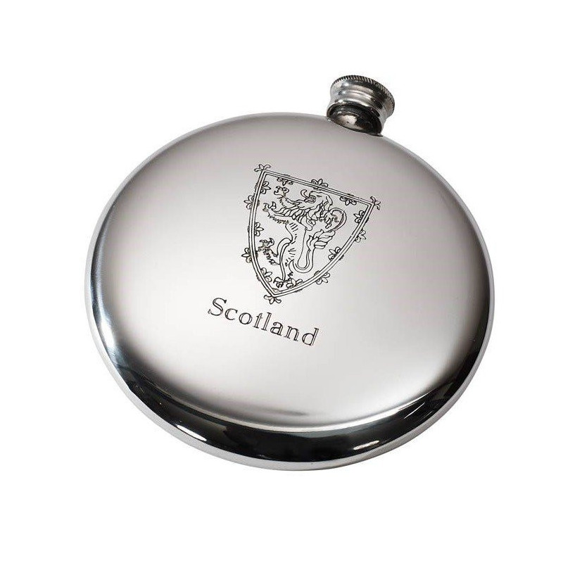 Round Lion of Scotland Flask