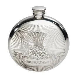 Round Usquabae Single Thistle Flask