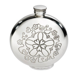 Round Yorkshire Rose Flask