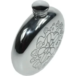 Round Yorkshire Rose Flask