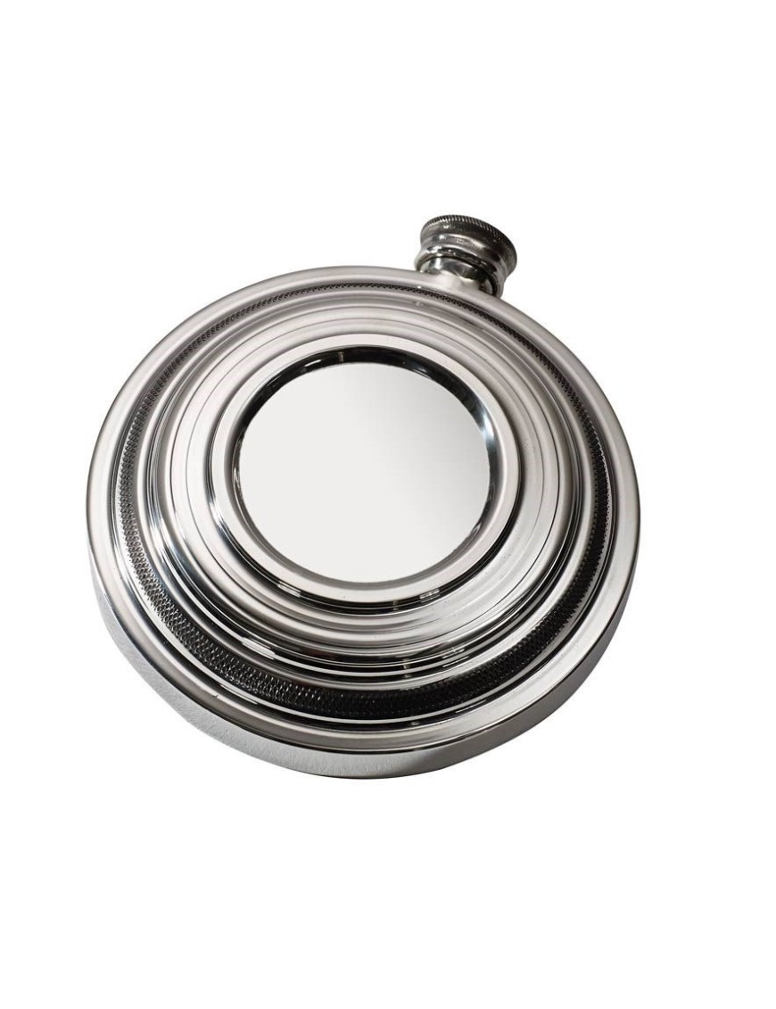 Clay Shot Pewter Flask