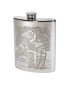 Cricket Scene Hip Flask