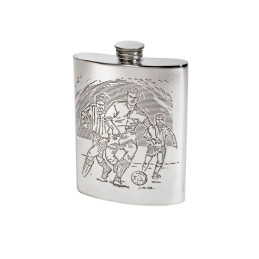 Football Scene Hip Flask