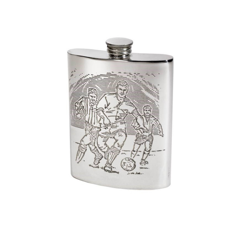 Football Scene Hip Flask