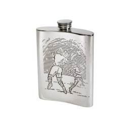Football Scene Hip Flask