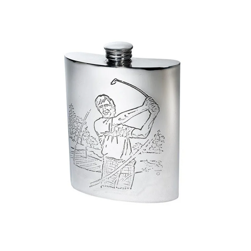 Golf Scene Hip Flask