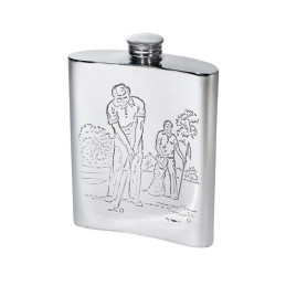 Golf Scene Hip Flask