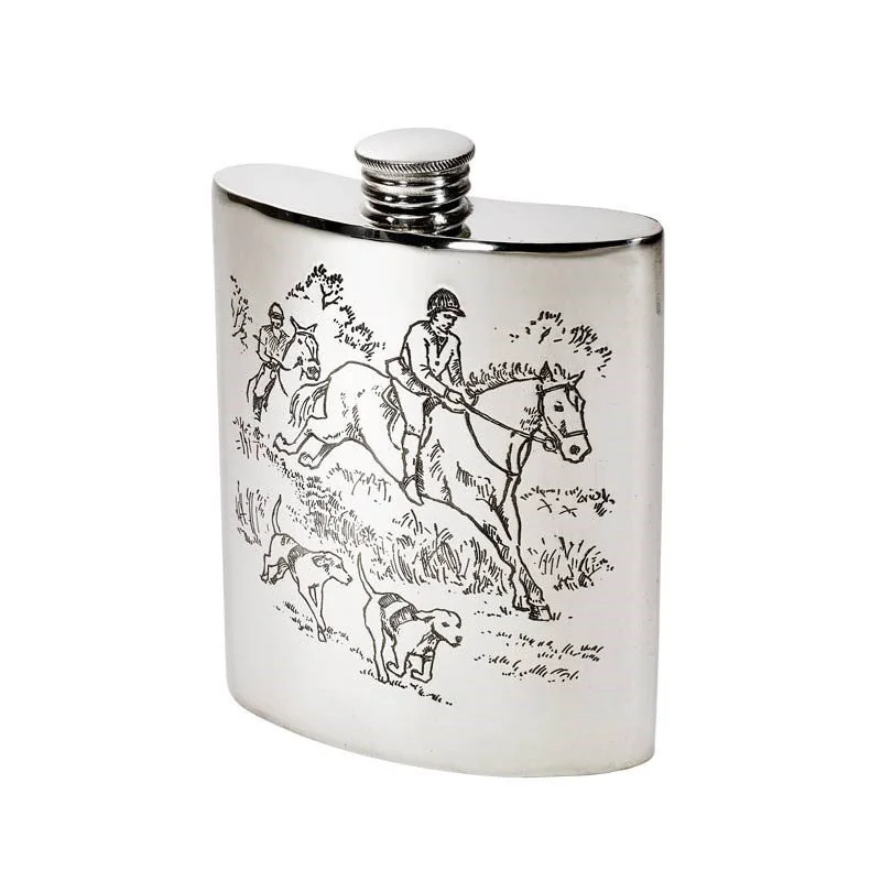 Hunting Scene Hip Flask
