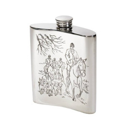 Hunting Scene Hip Flask