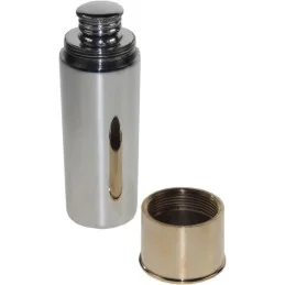 Pewter and Brass Cartridge Flask