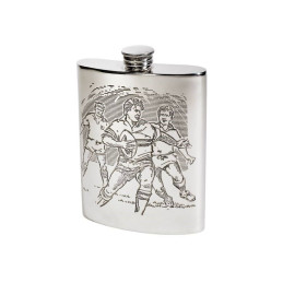 Rugby Scene Hip Flask