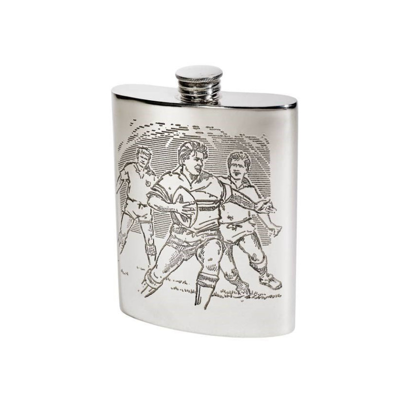Rugby Scene Hip Flask