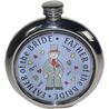 Father of the Bride Round Picture Flask