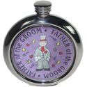 Father of the Groom Pewter Picture Flask