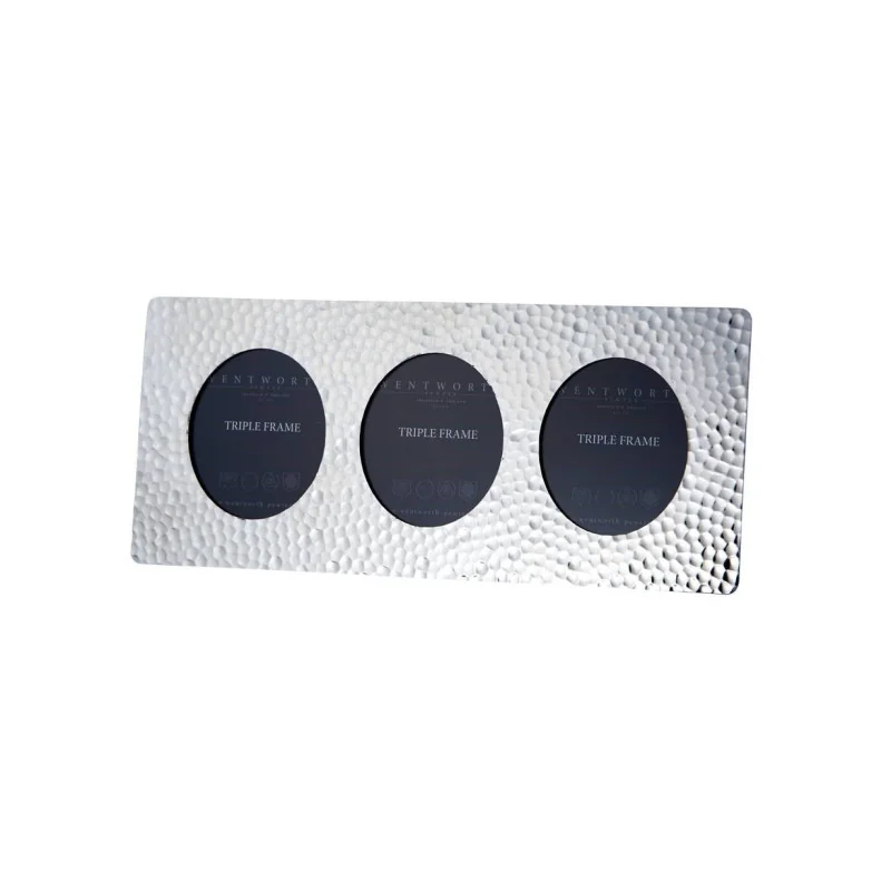 Hammered Triple Photo Frame