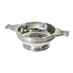 Medium Celtic Band Pewter Quaich