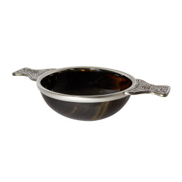Horn and Pewter Quaich Large