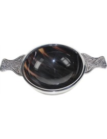 Horn and Pewter Quaich Large