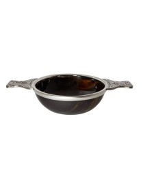 Horn and Pewter Quaich Large