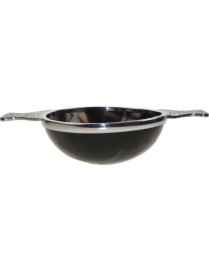 Horn and Pewter Quaich Large
