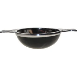 Horn and Pewter Quaich Large