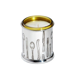 Knife Fork Spoon Pewter Candle Votive