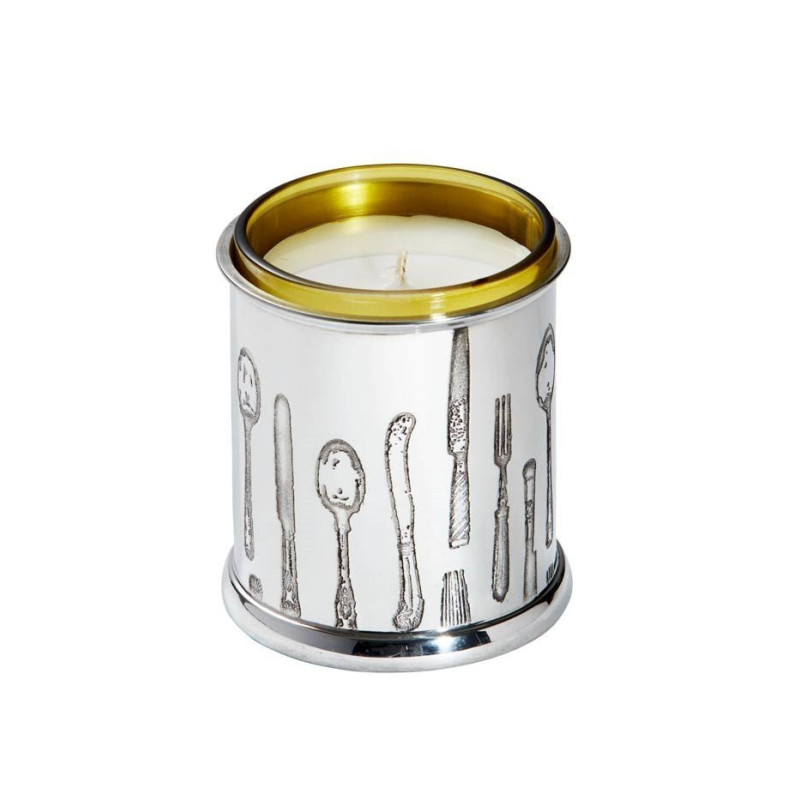 Knife Fork Spoon Pewter Candle Votive