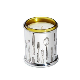 Knife Fork Spoon Pewter Candle Votive