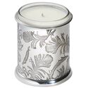 Peacock Patterned Pewter Candle Votive