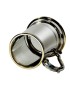 Wortley Pewter and Brass Tankard With Glass Base