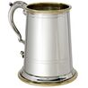 Wortley Pewter and Brass Tankard With Glass Base