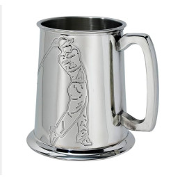 Embossed Golfer Tankard