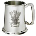 Prince of Wales Feathers Pewter Tankard