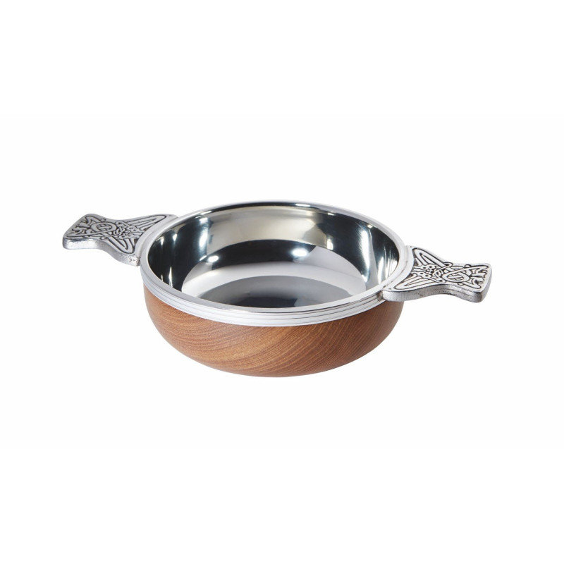 Wood & Pewter Quaich Large