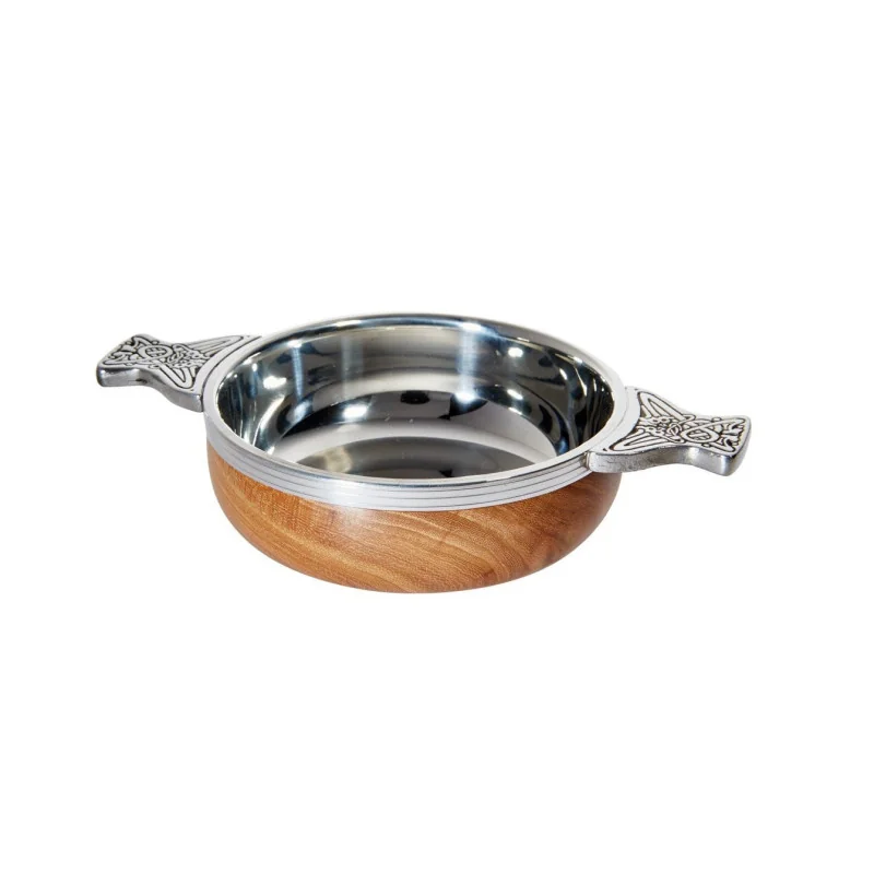 Wood & Pewter Quaich Medium Wood & Pewter Quaich Medium