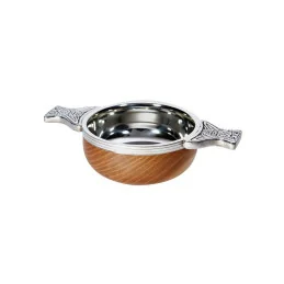 Wood & Pewter Quaich Small
