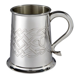 Islay Celtic Embossed Pewter Tankard