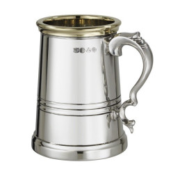 Pewter and Brass Worcester Tankard