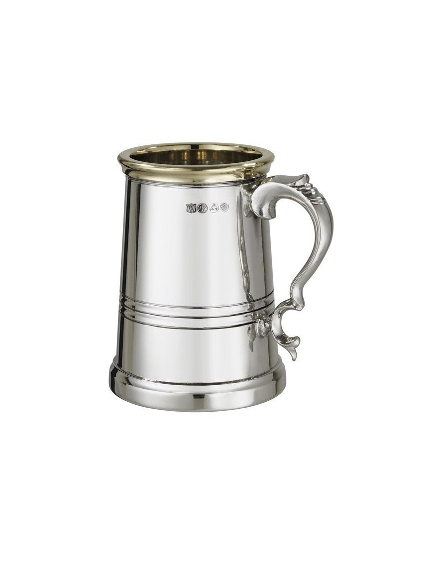 Pewter and Brass Worcester Tankard