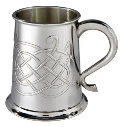Jura Celtic Embossed Pewter Tankard