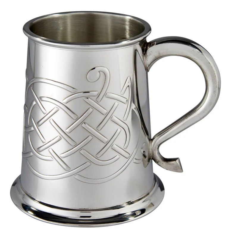 Jura Celtic Embossed Pewter Tankard