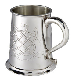 Jura Celtic Embossed Pewter Tankard