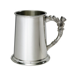 Thistle Handle Pewter Tankard