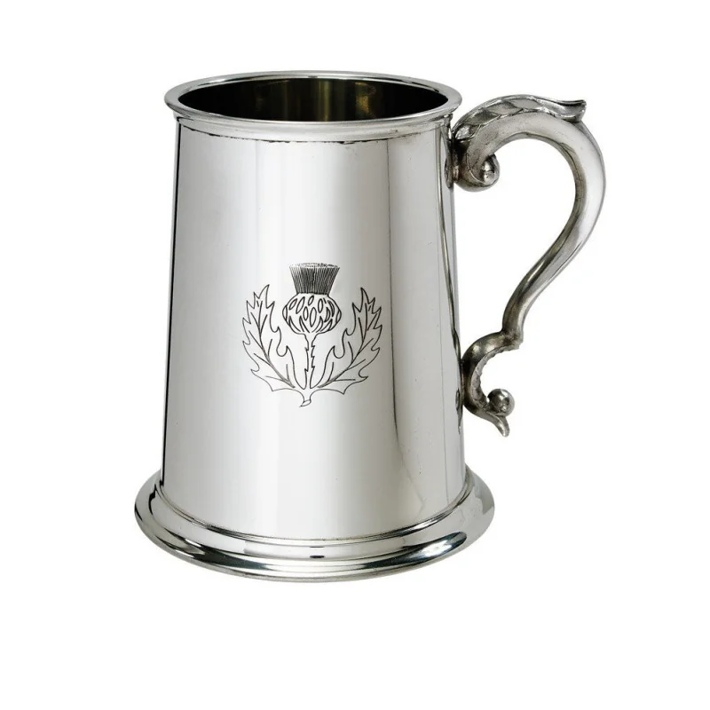 Thistle Pewter Tankard