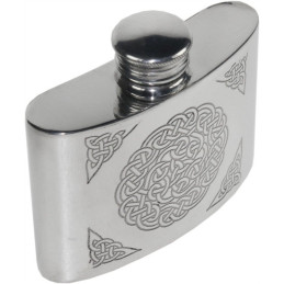 Celtic Knot Pewter kidney Hip Flask 2oz