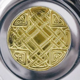 Celtic Gold Pewter and Brass Quaich