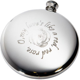 Red Red Rose Sporran Pewter Flask